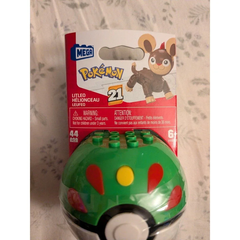MEGA Construx Pokemon LITLEO Series 21 Pokeball 44 Pieces NEW In Hand